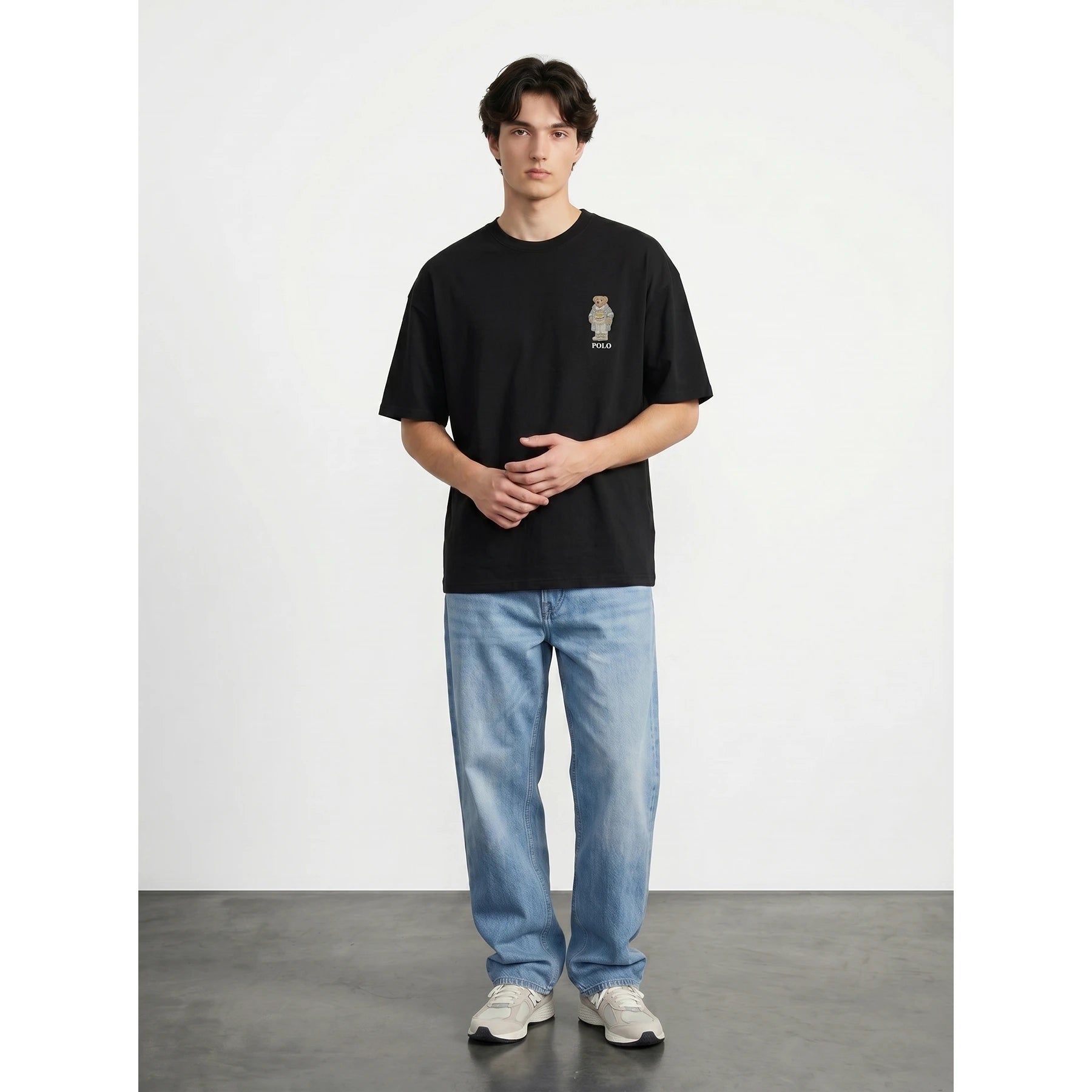 Black RL Bear Oversized Tshirt | Montivo Pakistan