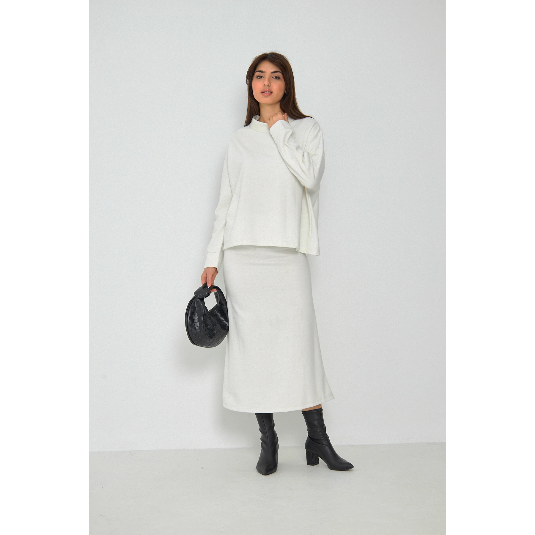 White Skirt and Top Matching Set | Montivo Pakistan