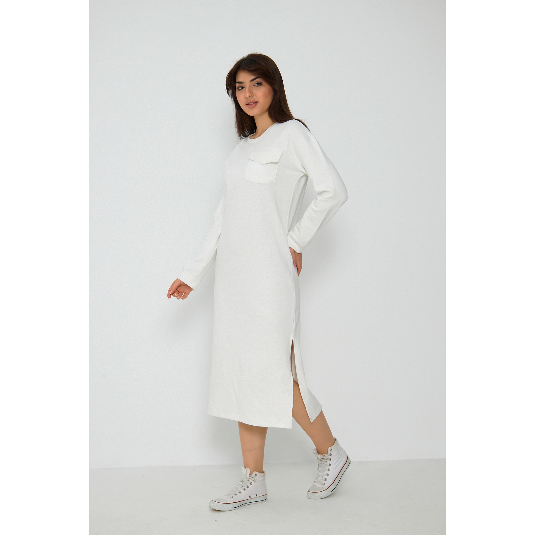 White Long Maxi Dress | Montivo Pakistan
