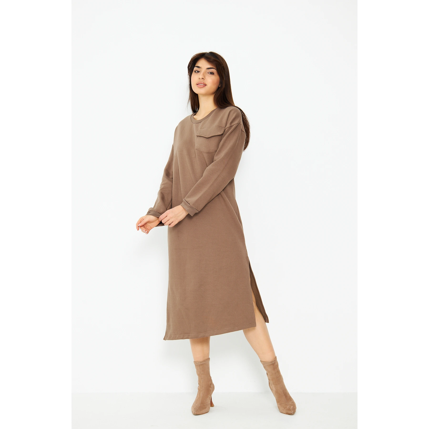 Coffee Long Maxi Dress | Montivo Pakistan