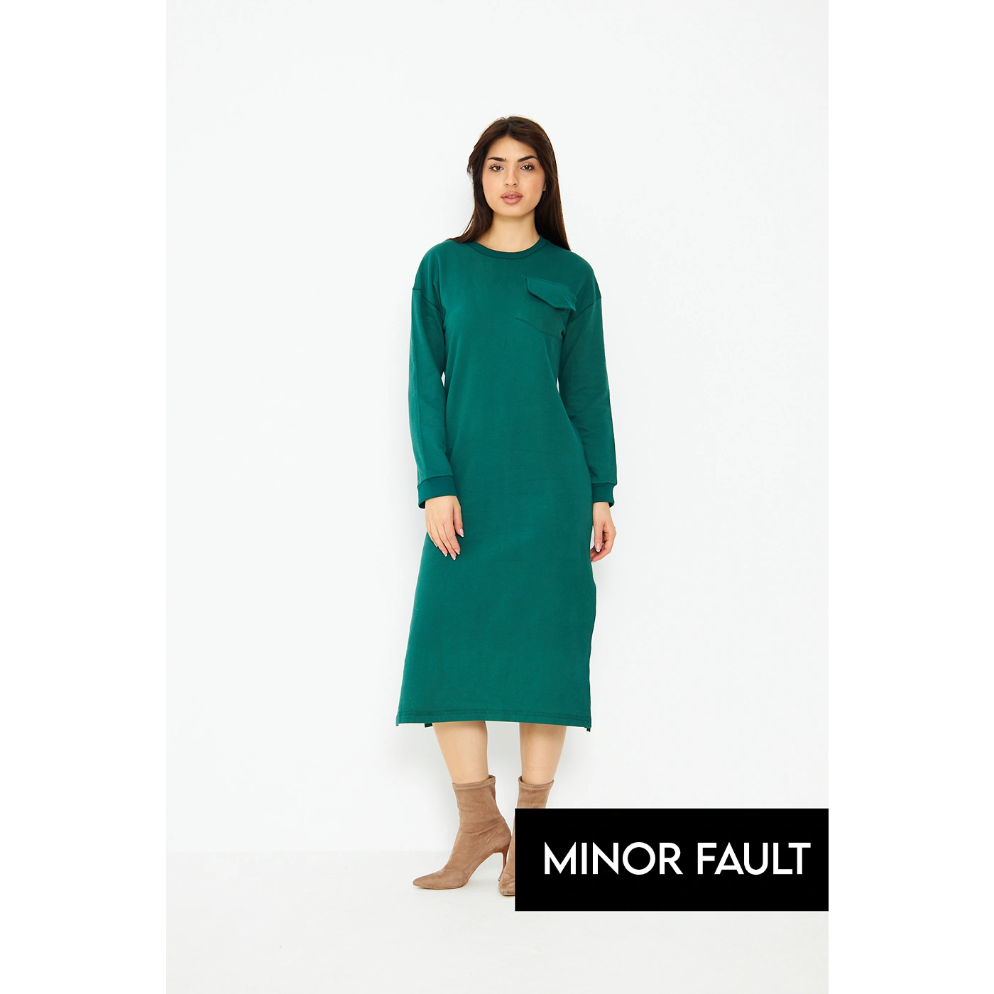 (Minor Fault) Green Long Maxi Dress | Montivo Pakistan