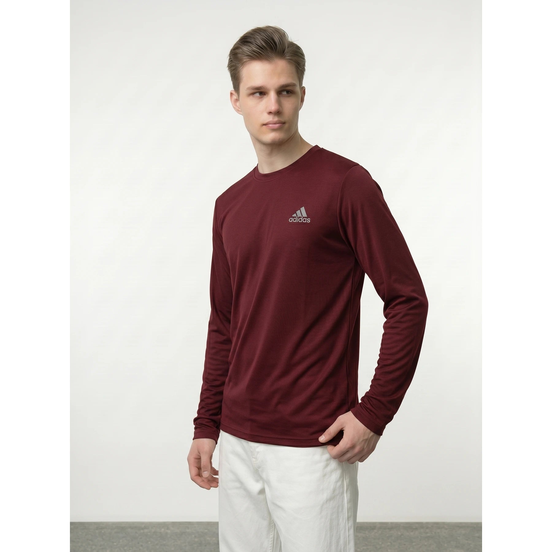 ADS Full Sleeves Dri-Fit Burgundy Tshirt | Montivo Pakistan