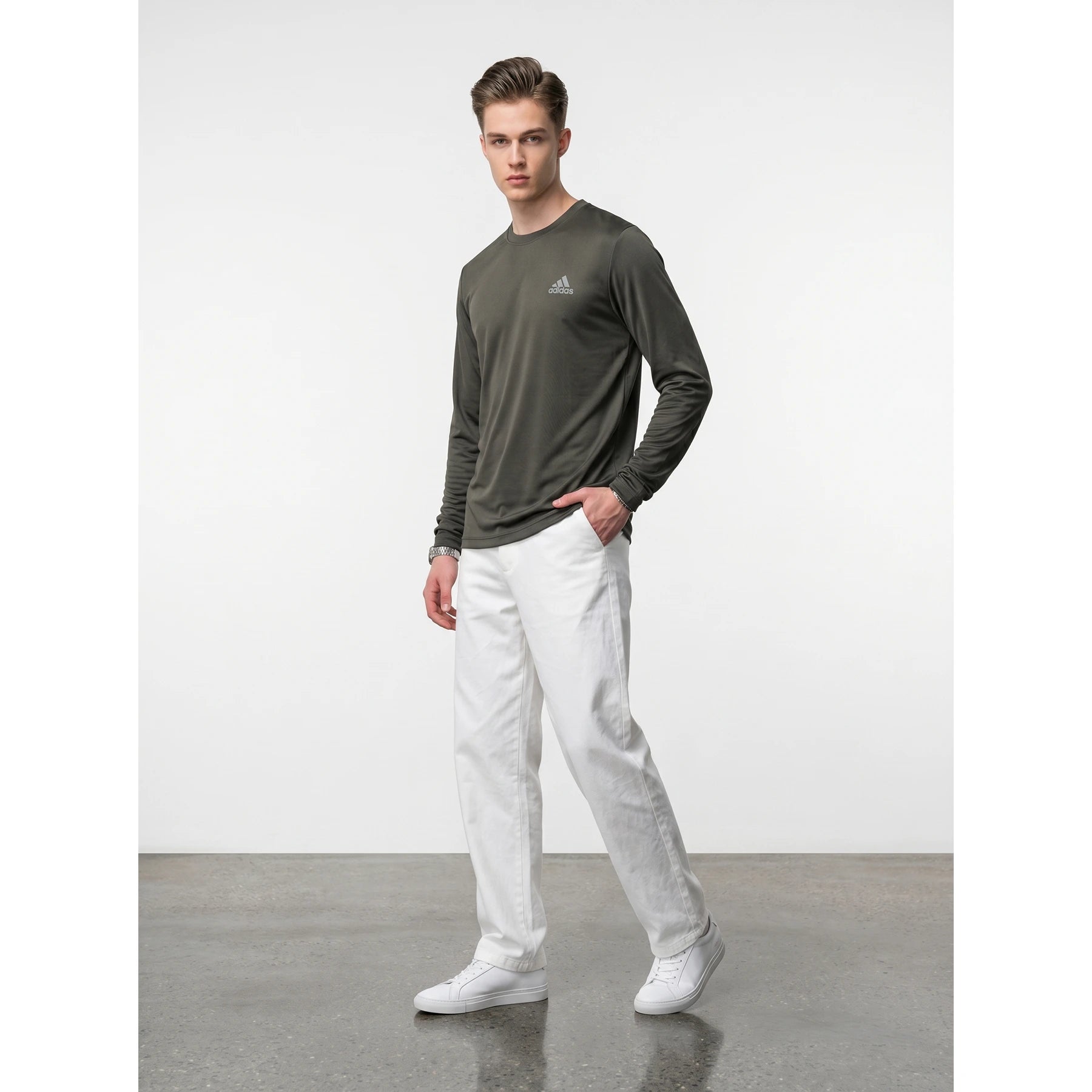 ADS Full Sleeves Dri-Fit Grey Tshirt | Montivo Pakistan