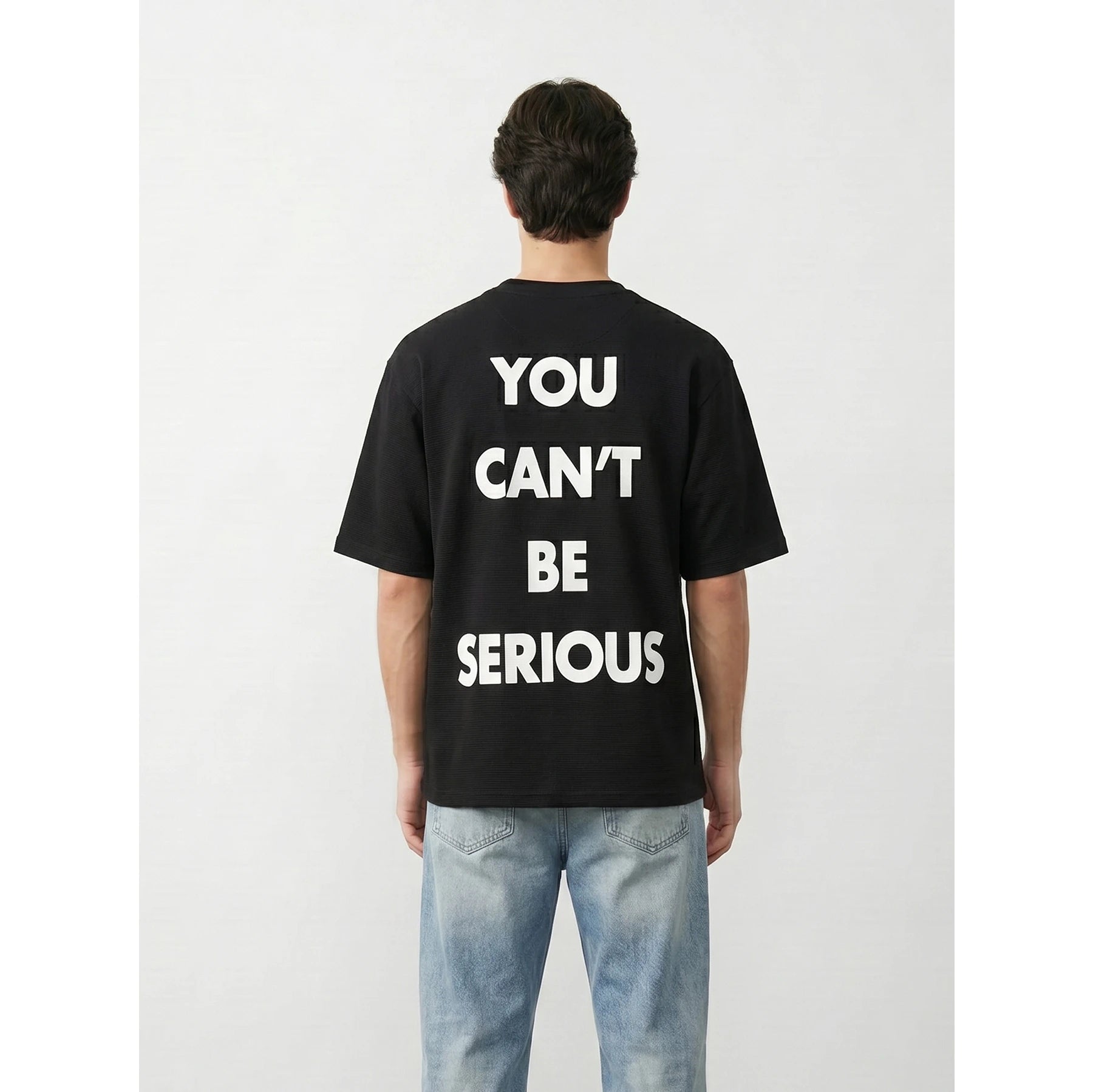 MO Black Oversized Printed Tshirt | Montivo Pakistan