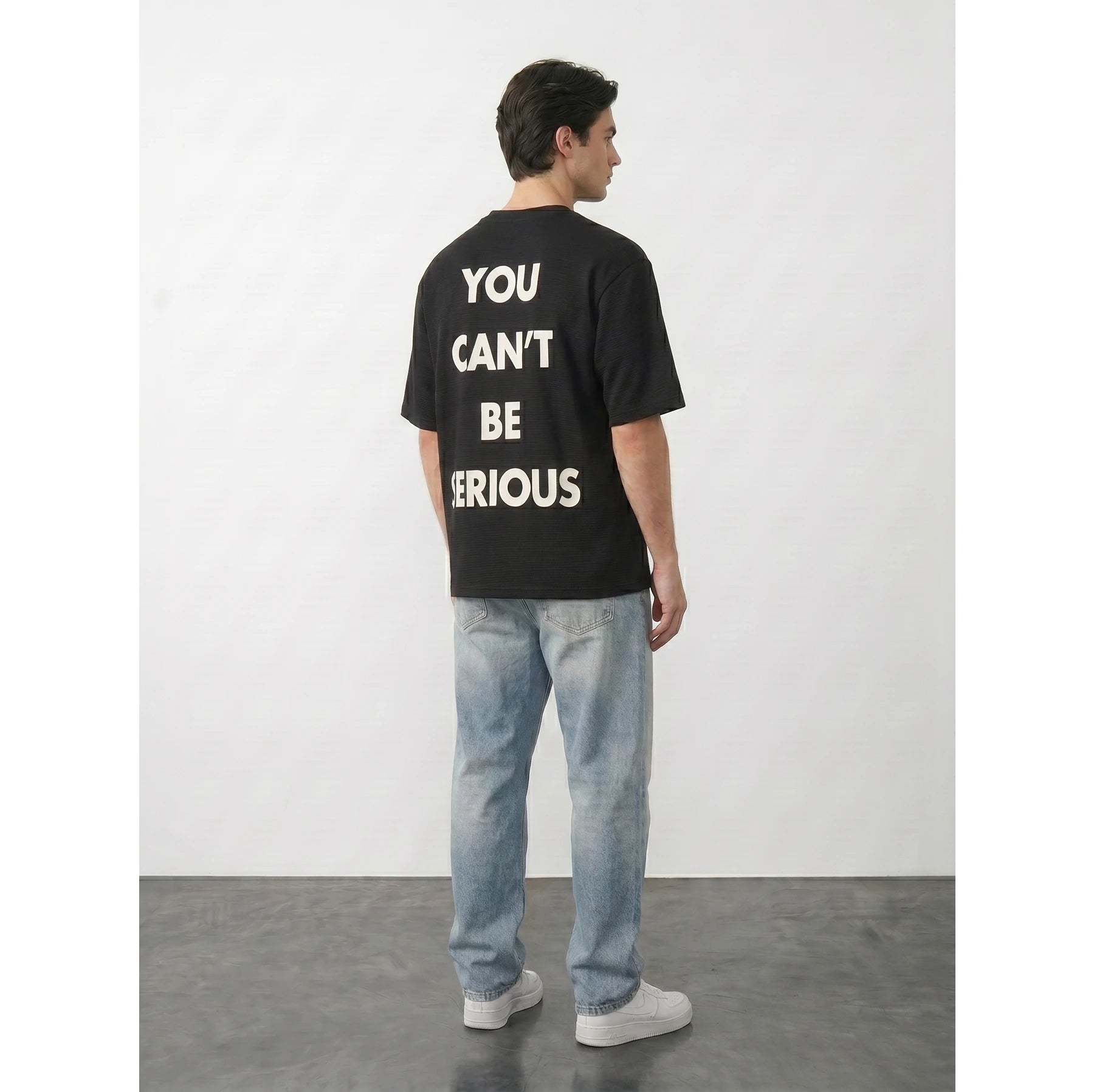 MO Black Oversized Printed Tshirt | Montivo Pakistan