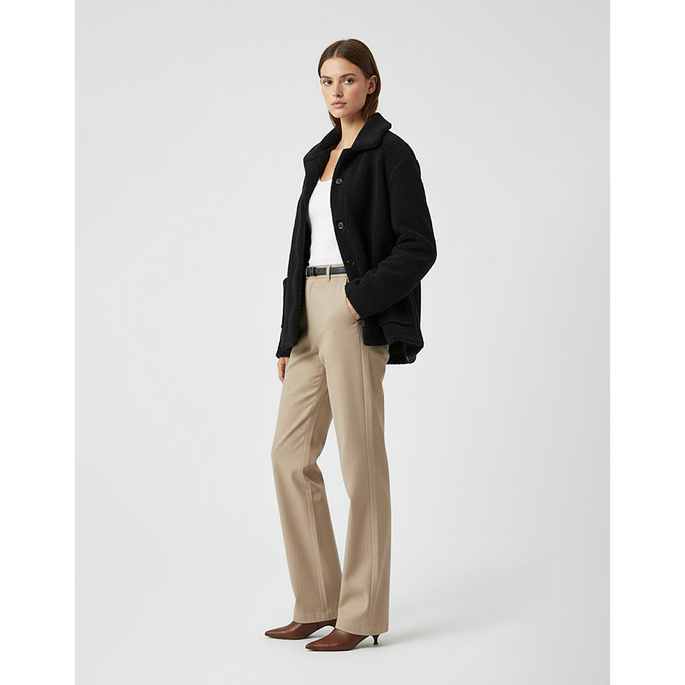 Black Teddy Coat Jacket | Montivo Pakistan