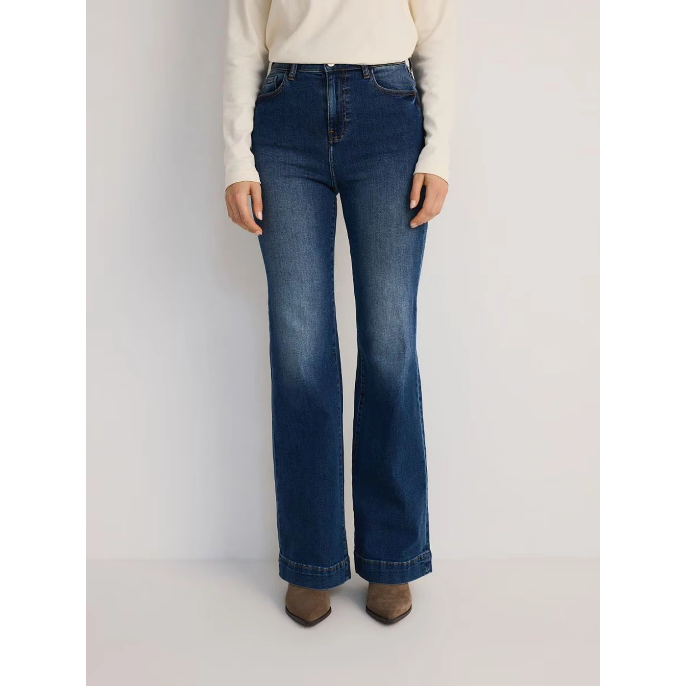 High Waist Blue Flare Jeans | Montivo Pakistan