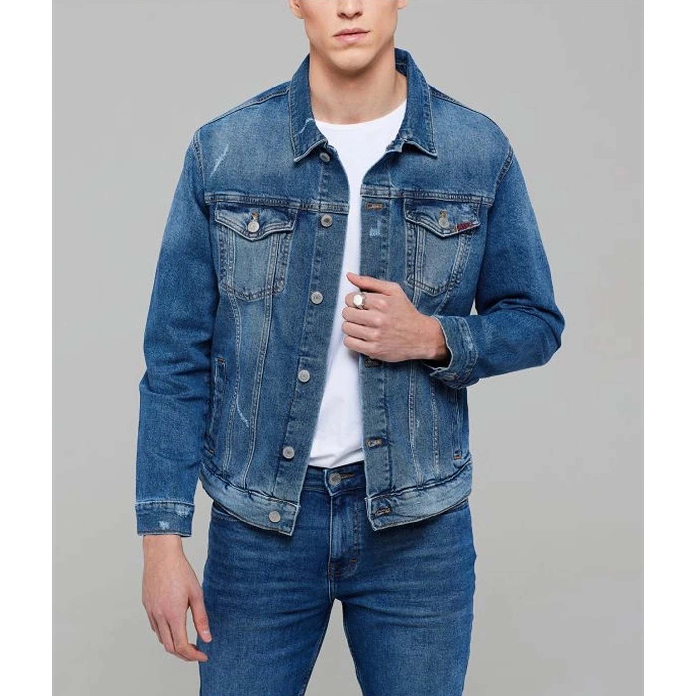Regular Fit Blue Denim Jacket | Montivo Pakistan