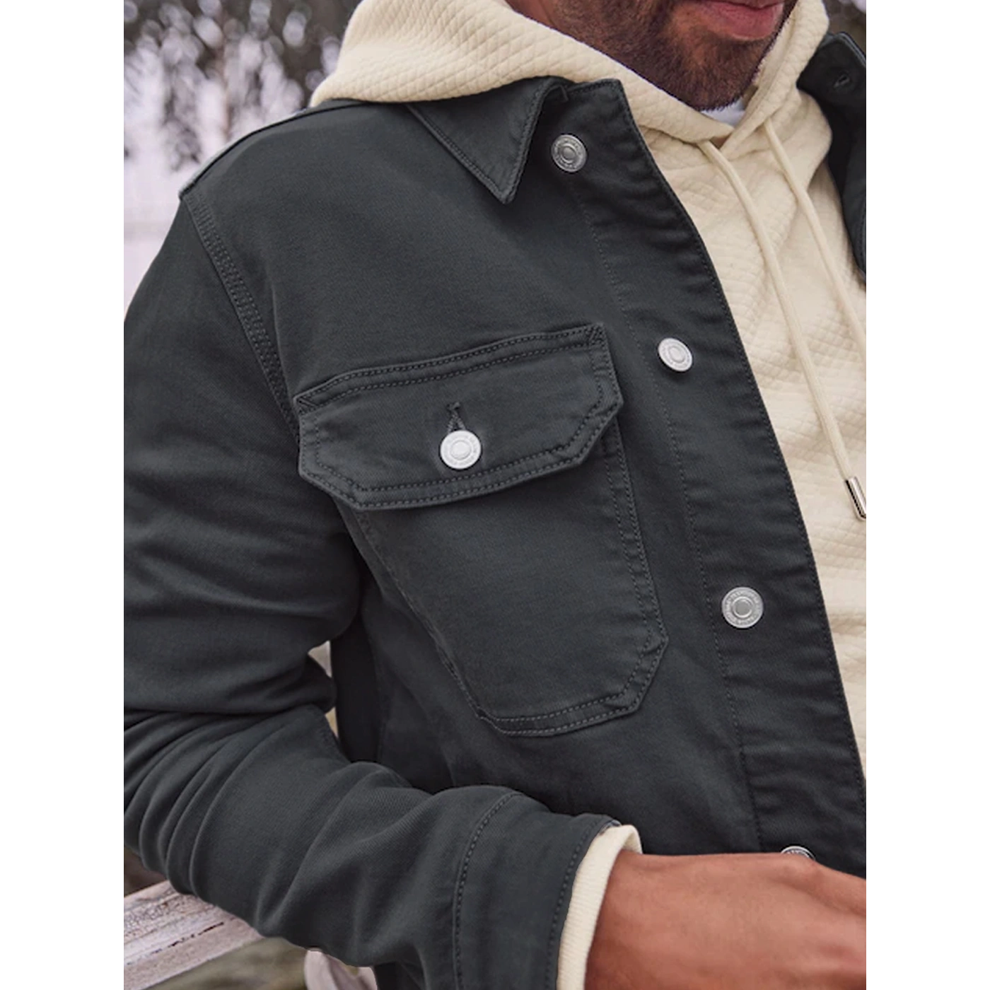 Greyish Blue Denim Trucker Jacket | Montivo Pakistan