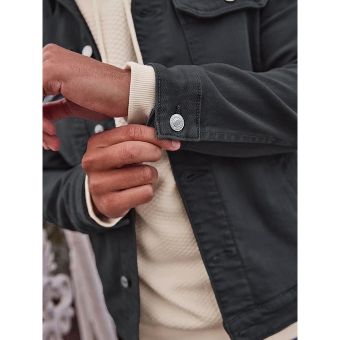 Greyish Blue Denim Trucker Jacket | Montivo Pakistan