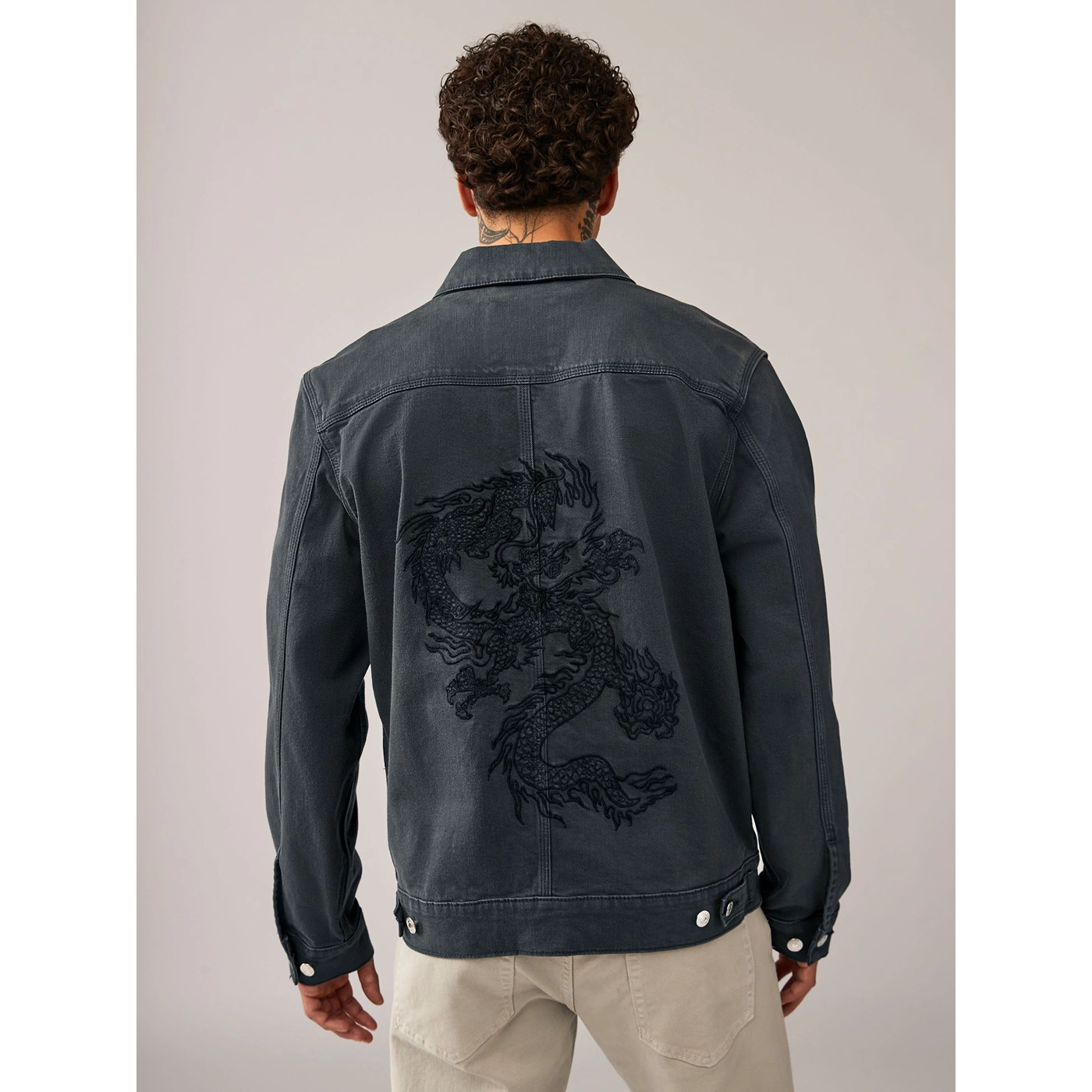Grey Trucker Back Detailing Jacket | Montivo Pakistan
