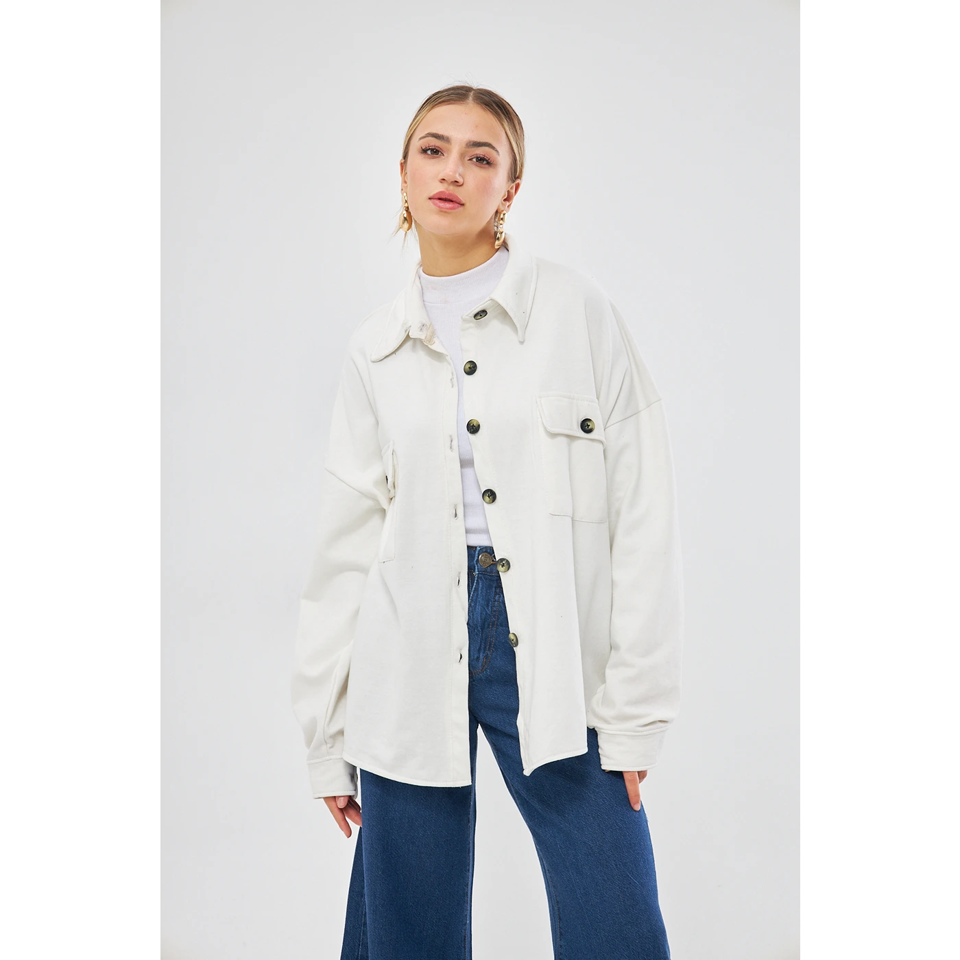 White Oversized Shirt | Montivo Pakistan