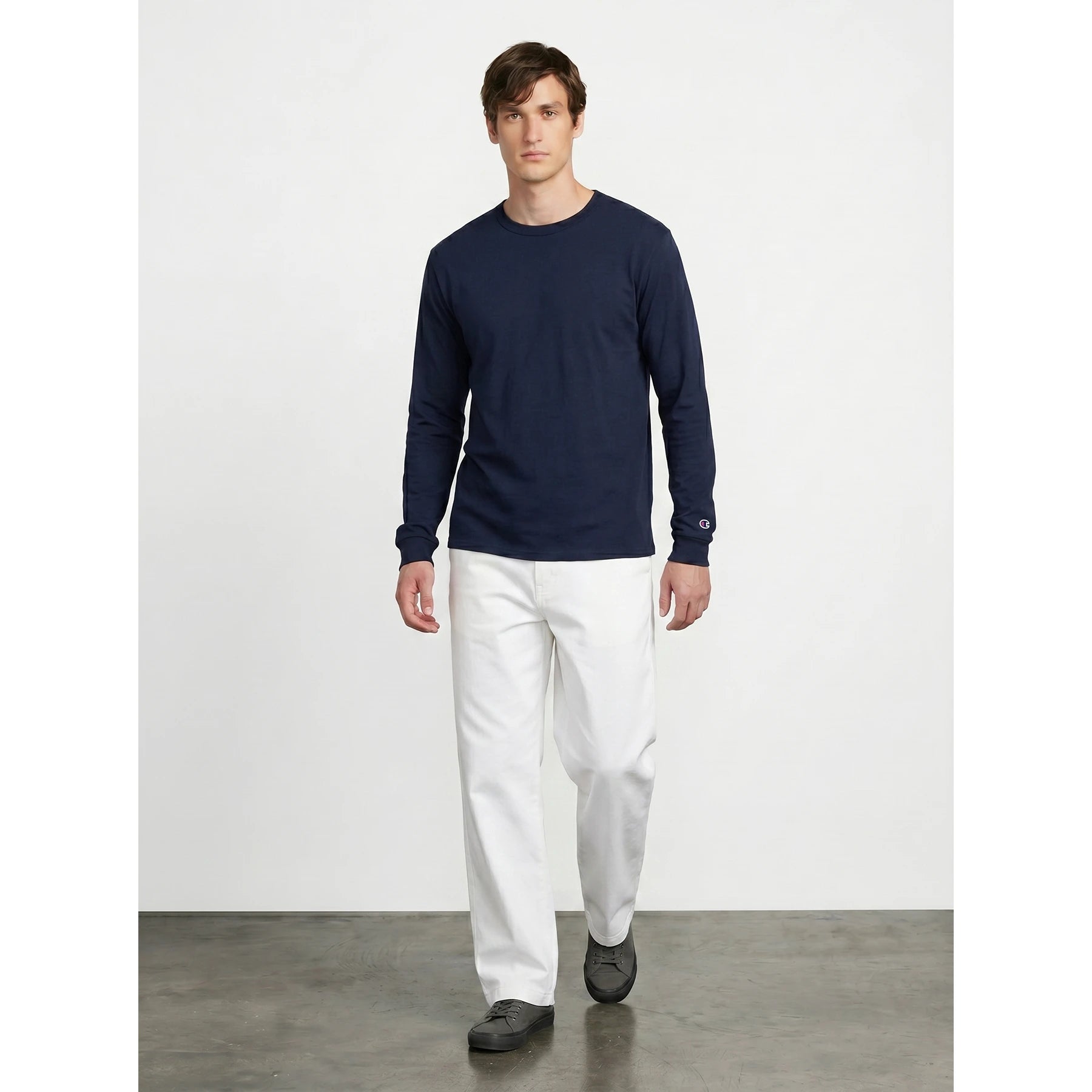 Navy Blue Long Sleeves Tshirt | Montivo Pakistan