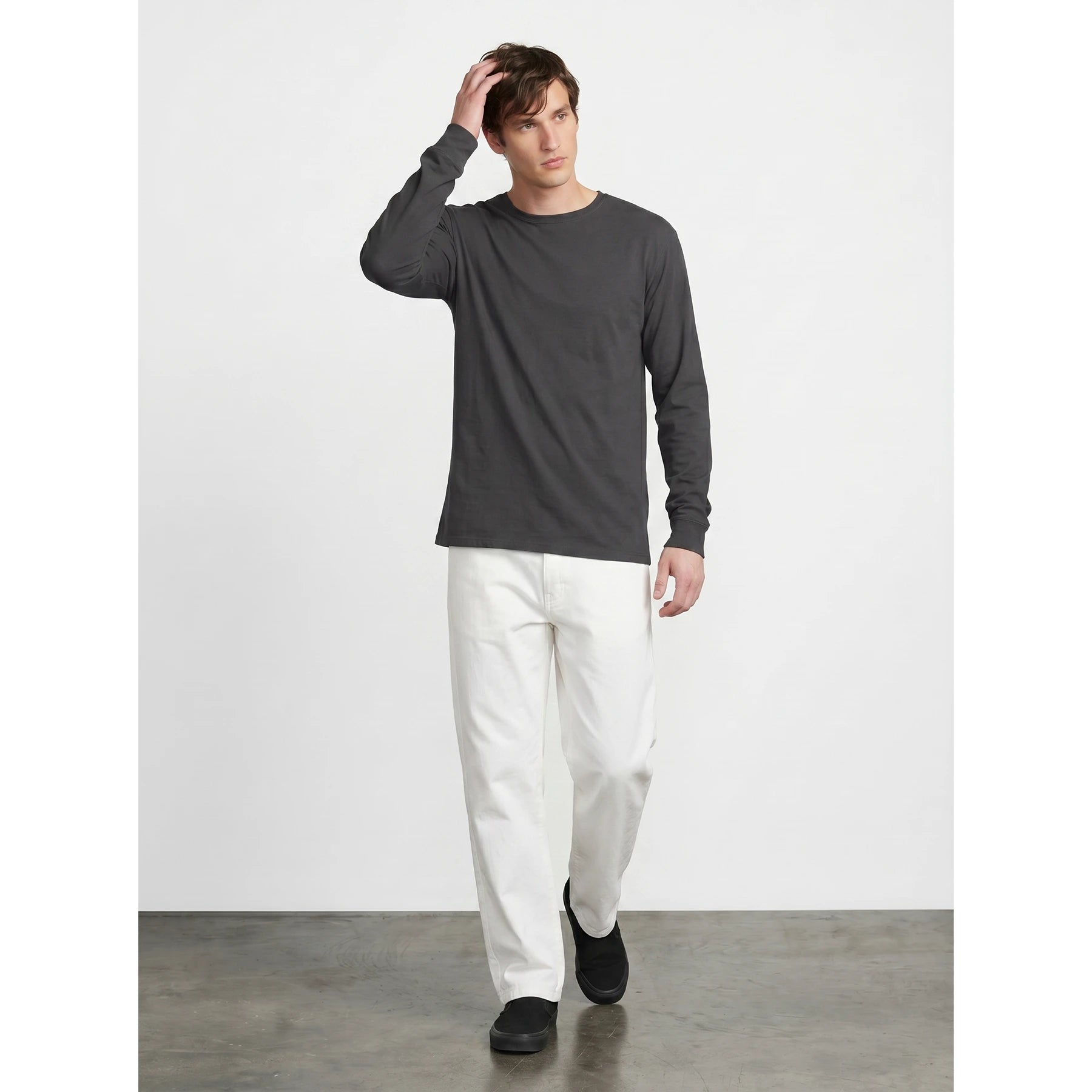 Dark Grey Long Sleeves Tshirt | Montivo Pakistan