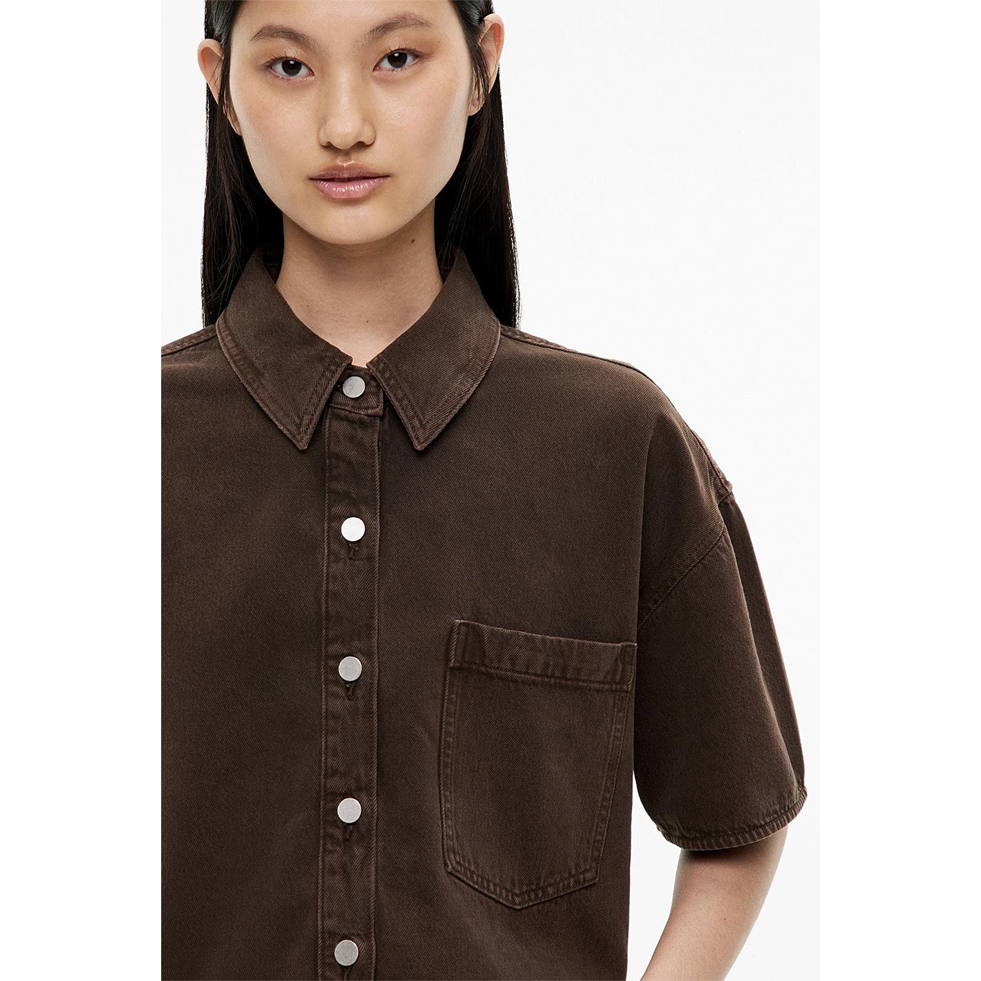 Brown Denim Oversized Shirt | Montivo Pakistan