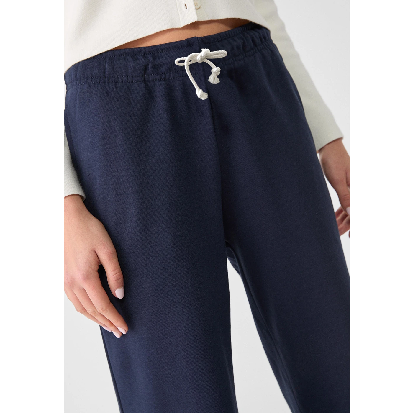 Navy Wide Leg Trousers | Montivo Pakistan