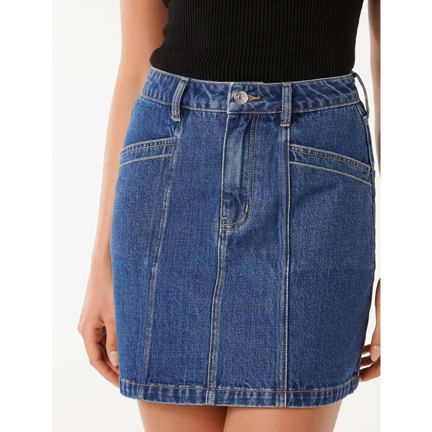 Dark Blue Mini Denim Skirt | Montivo Pakistan