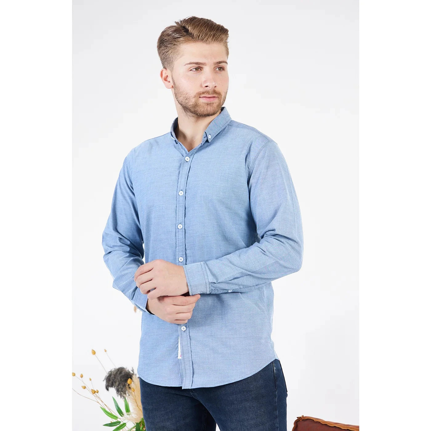 Mist Blue Slim Fit Shirt | Montivo Pakistan