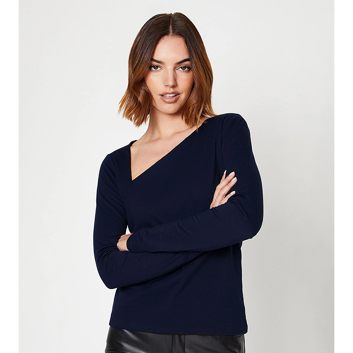 Navy Asymmetric Jersey Top | Montivo Pakistan