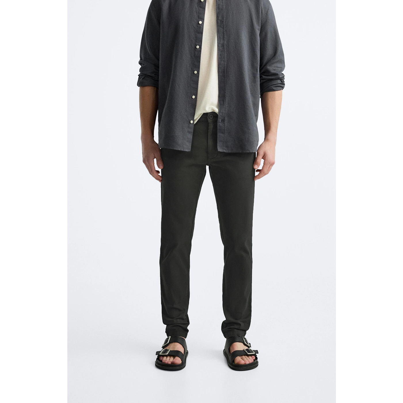 Dark Grey Slim Fit Chinos | Montivo Pakistan