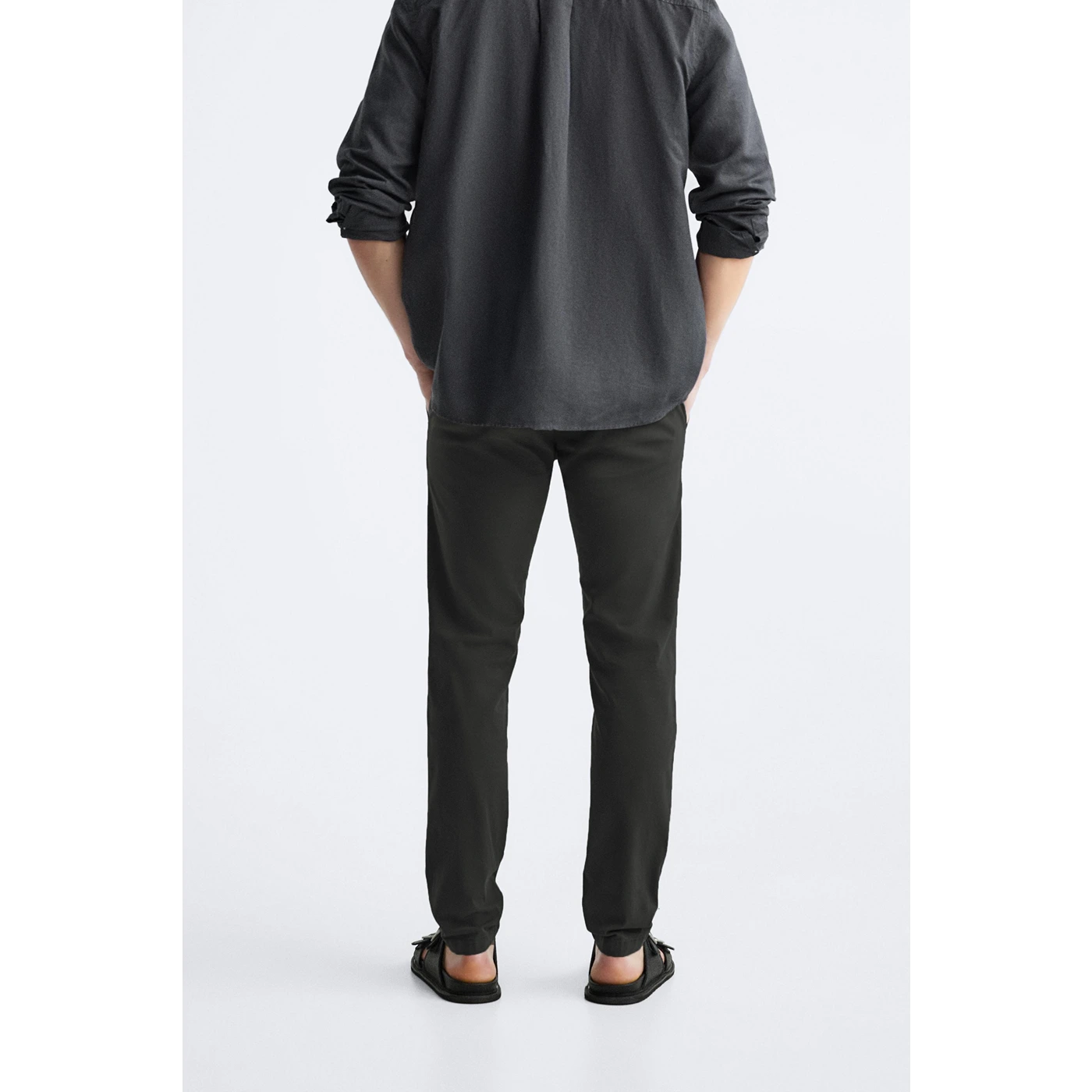 Dark Grey Slim Fit Chinos | Montivo Pakistan