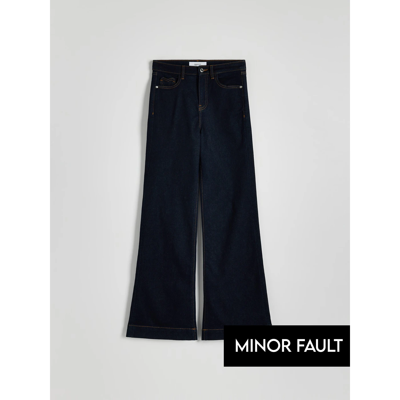 (Minor Fault) Dark Blue Flare Jeans | Montivo Pakistan
