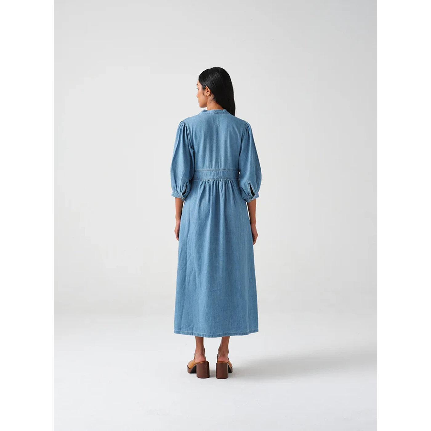 Vintage Light Blue Denim Dress | Montivo Pakistan