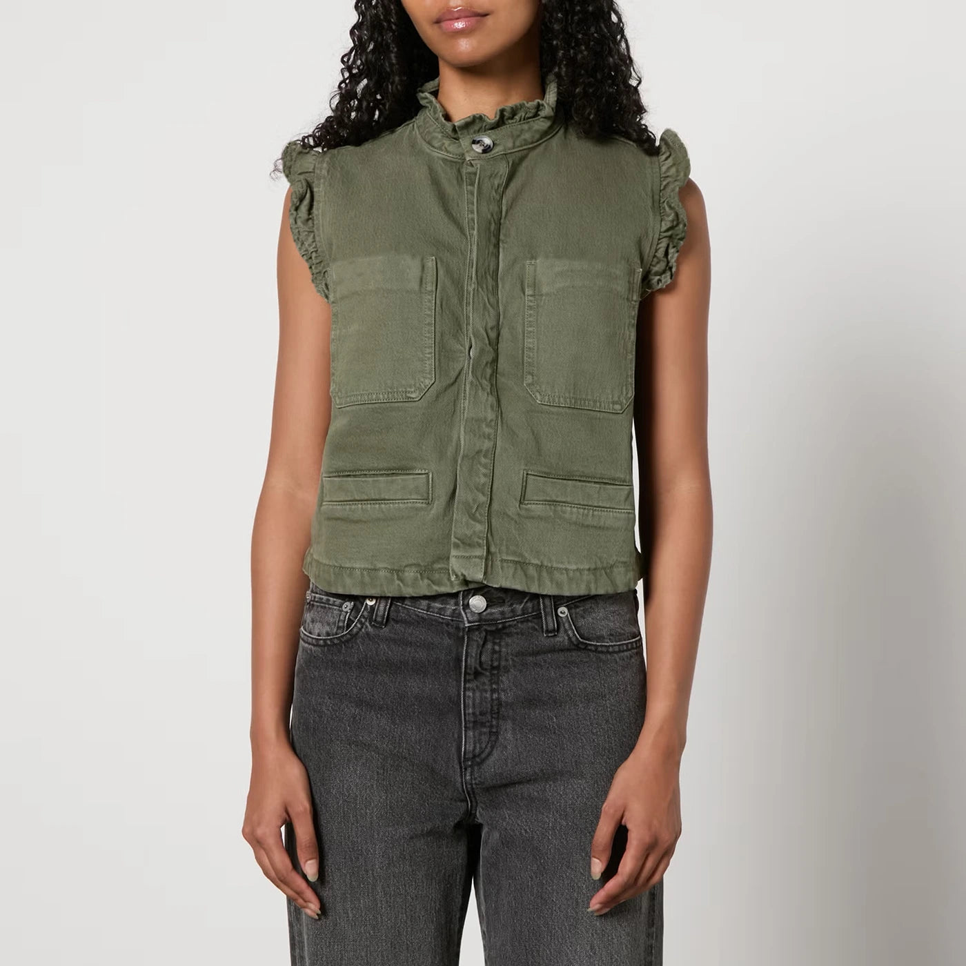 Olive Denim Vest | Montivo Pakistan