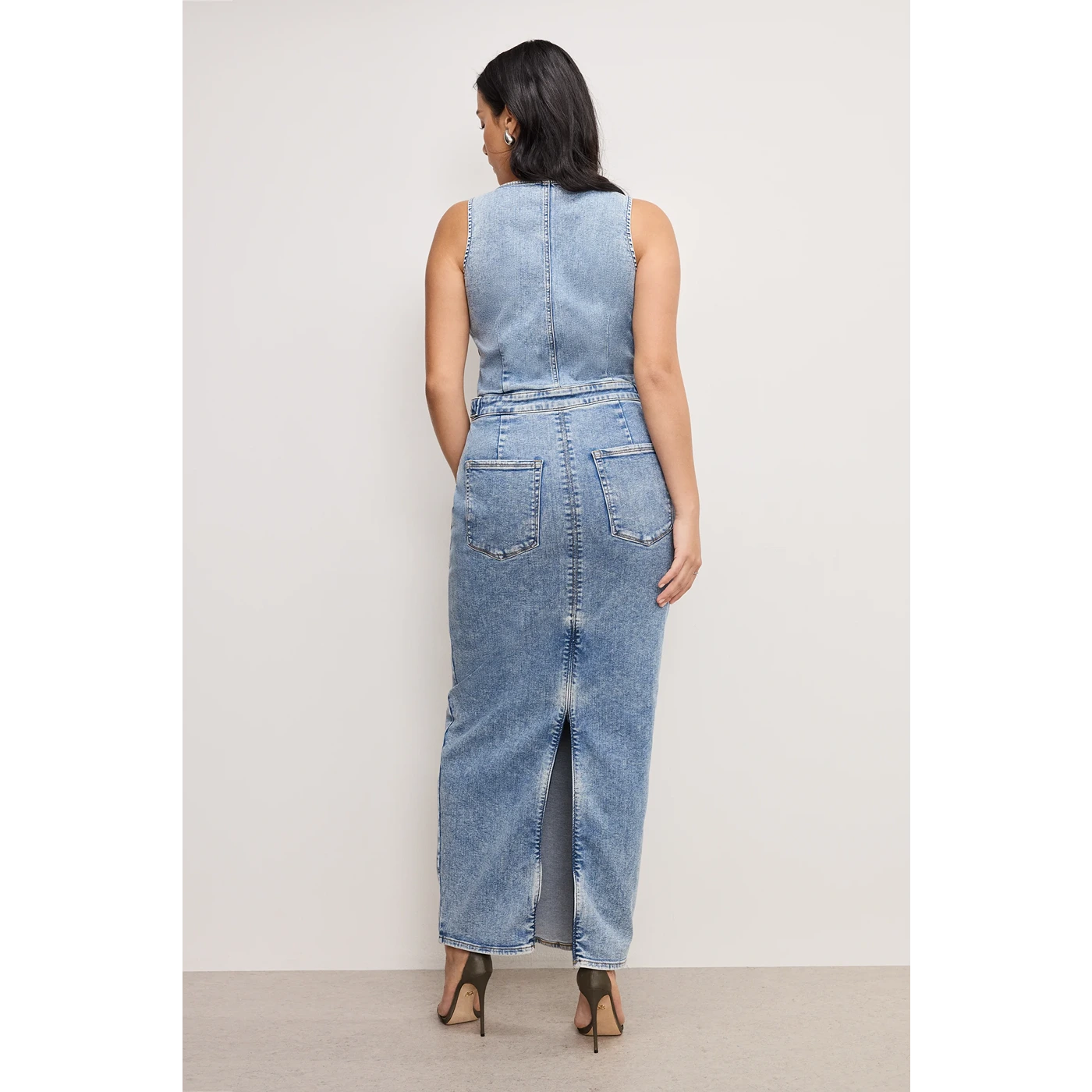 Light Blue Maxi Denim Dress | Montivo Pakistan