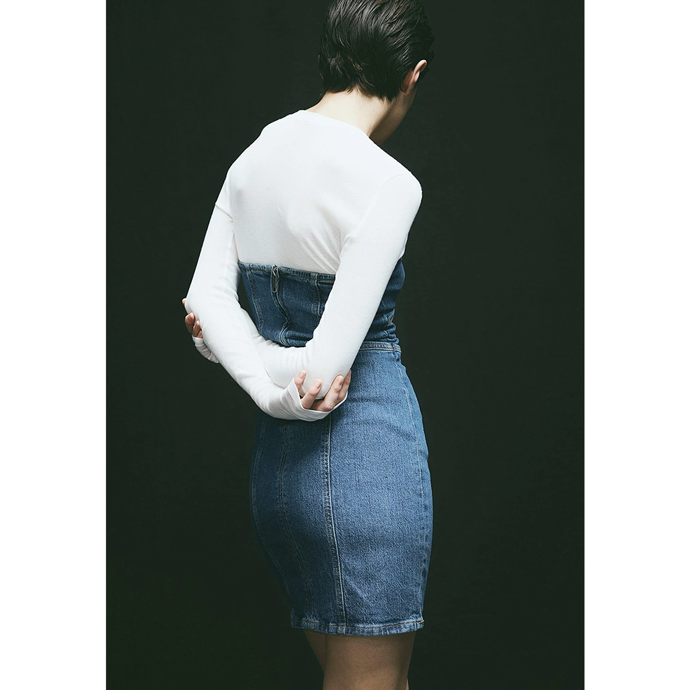 HM Denim Bandeau Dress | Montivo Pakistan