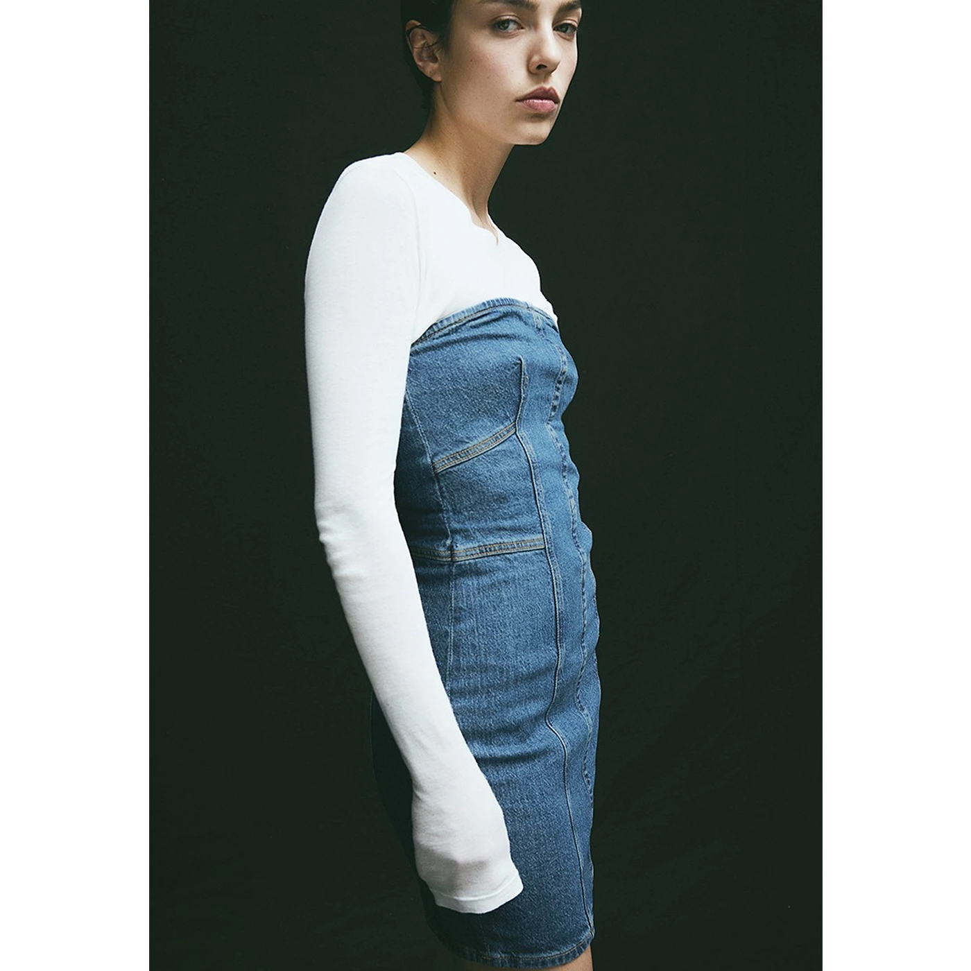 HM Denim Bandeau Dress | Montivo Pakistan