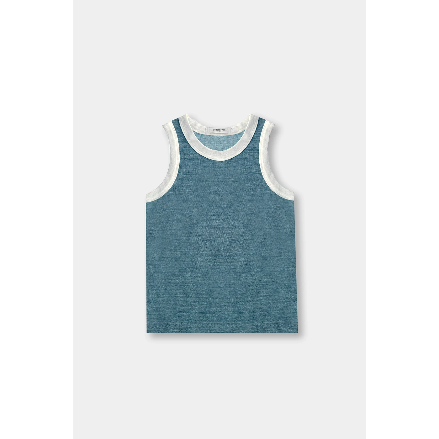 Light Blue Melange Tank Top | Montivo Pakistan