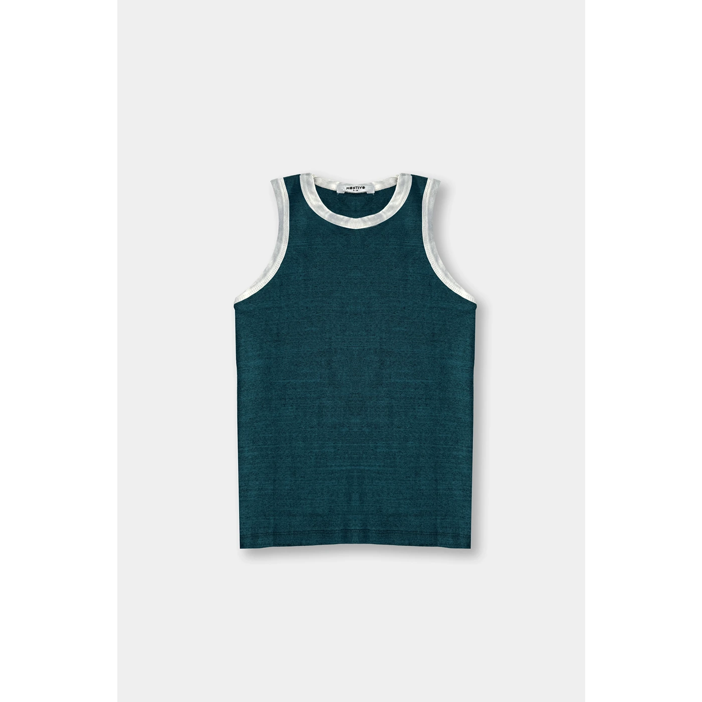 Teal Blue Melange Tank Top | Montivo Pakistan