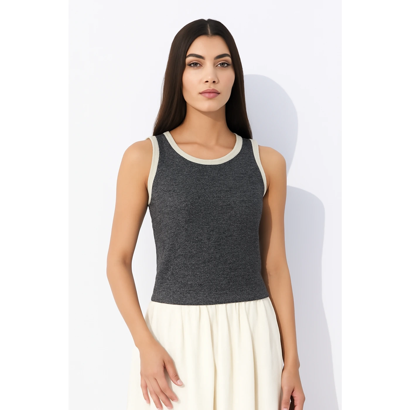 Charcoal Melange Tank Top | Montivo Pakistan