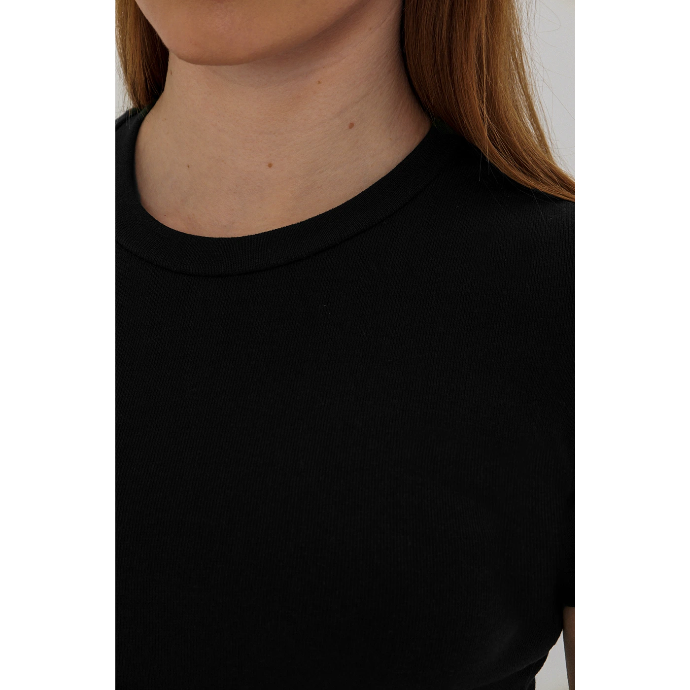 Black Ribbed Fitted Tshirt | Montivo Pakistan