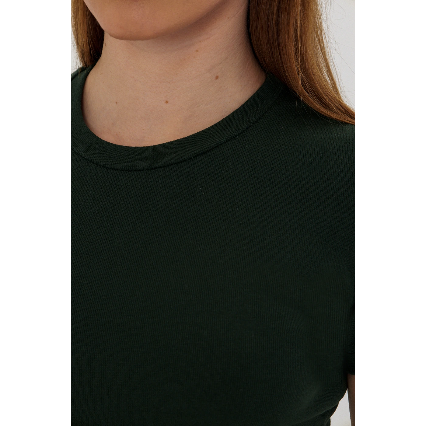 Green Ribbed Fitted Tshirt | Montivo Pakistan