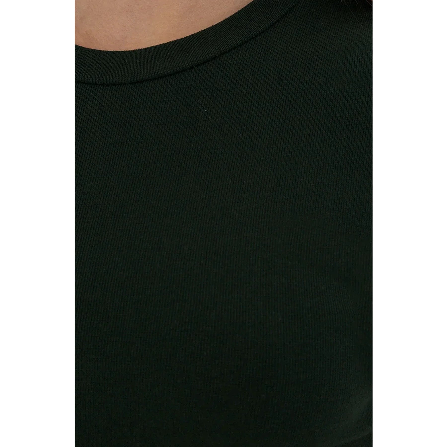 Green Ribbed Fitted Tshirt | Montivo Pakistan