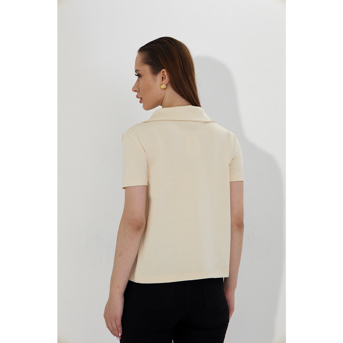 Ecru Bandeau Top + Shirt Set | Montivo Pakistan