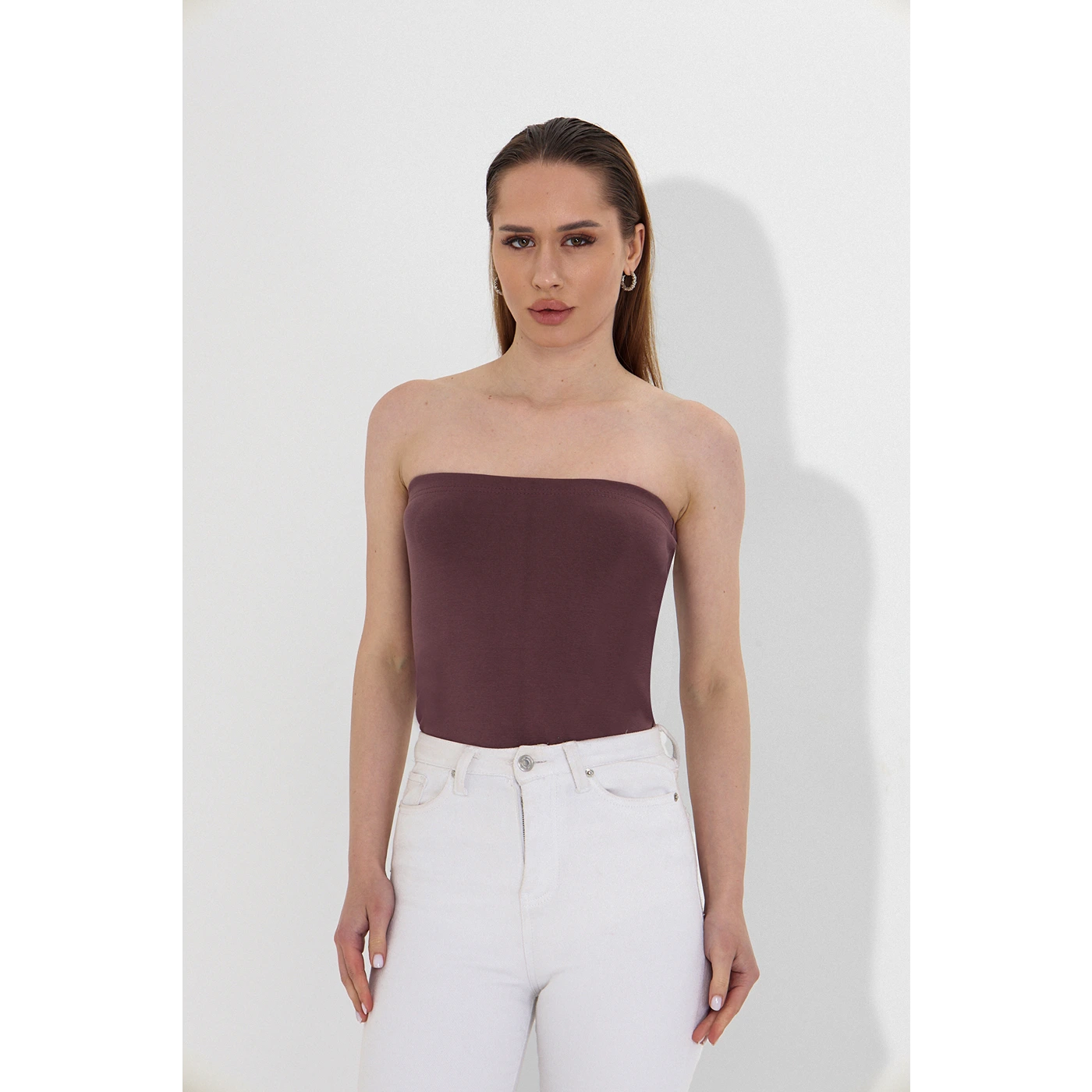 Muave Bandeau Top + Shirt Set | Montivo Pakistan