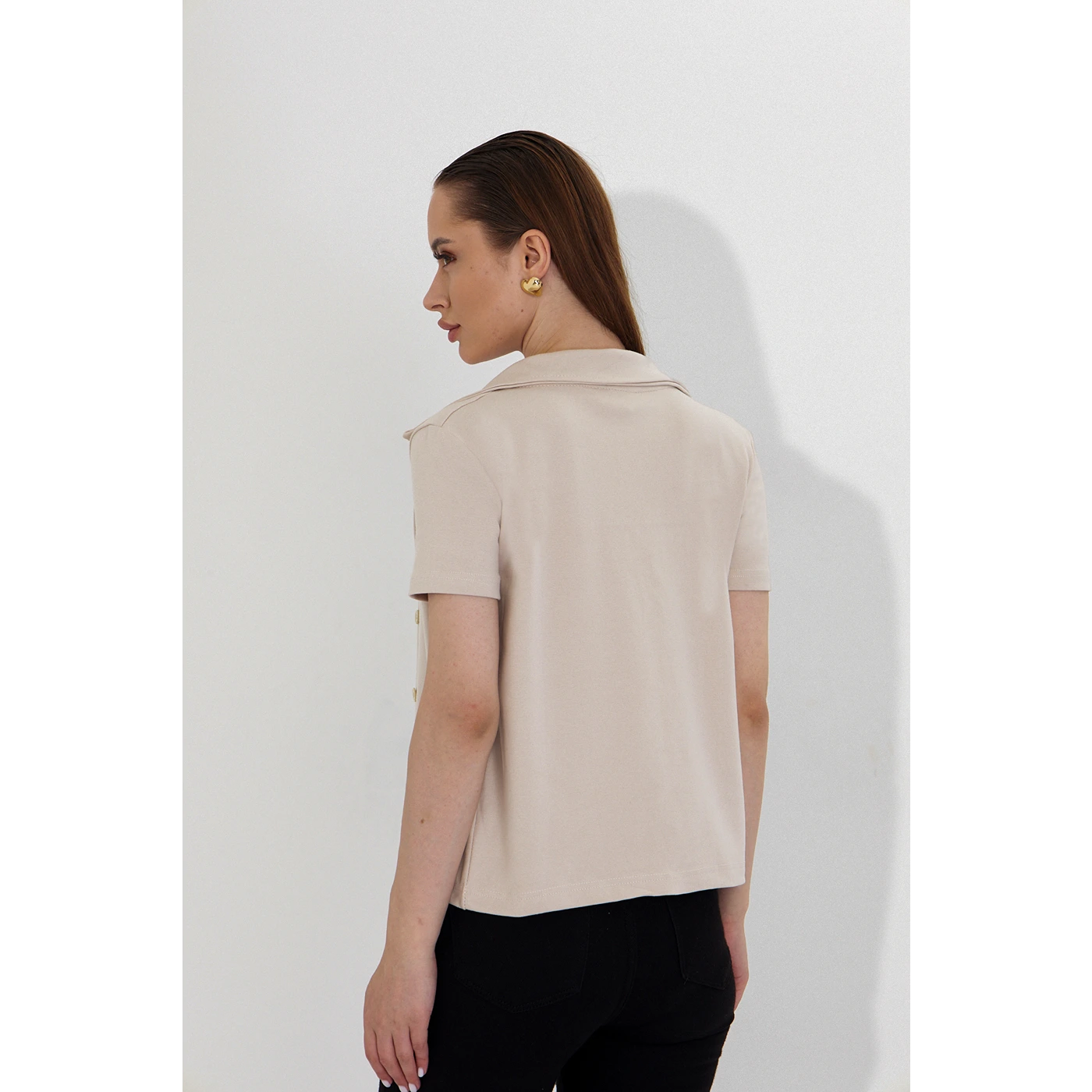 Beige Bandeau Top + Shirt Set | Montivo Pakistan