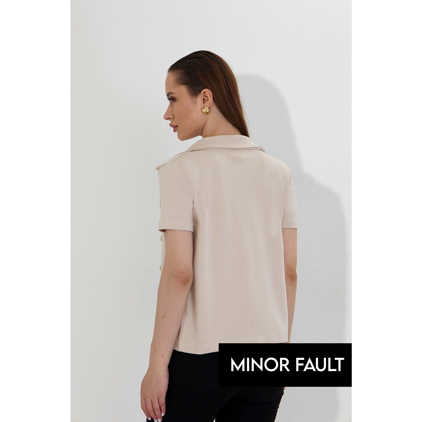 (Minor Fault) Beige Button Down Shirt | Montivo Pakistan