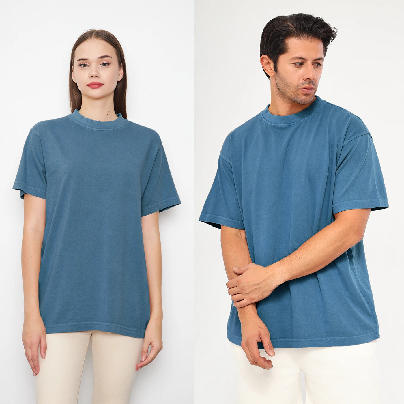 Teal Blue Washed Oversized Tshirt | Montivo Pakistan