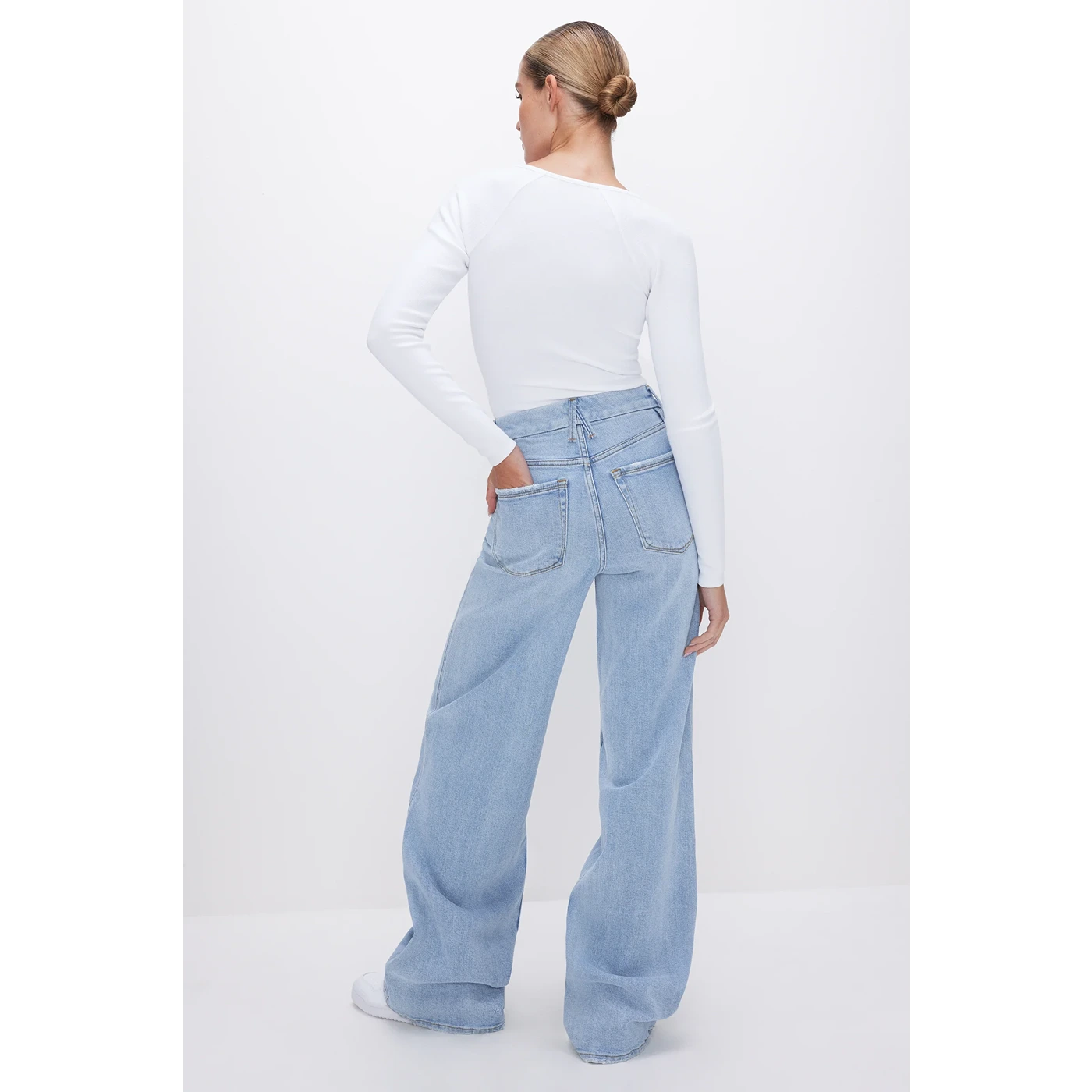 Light Blue Skate Wide Leg Jeans | Montivo Pakistan