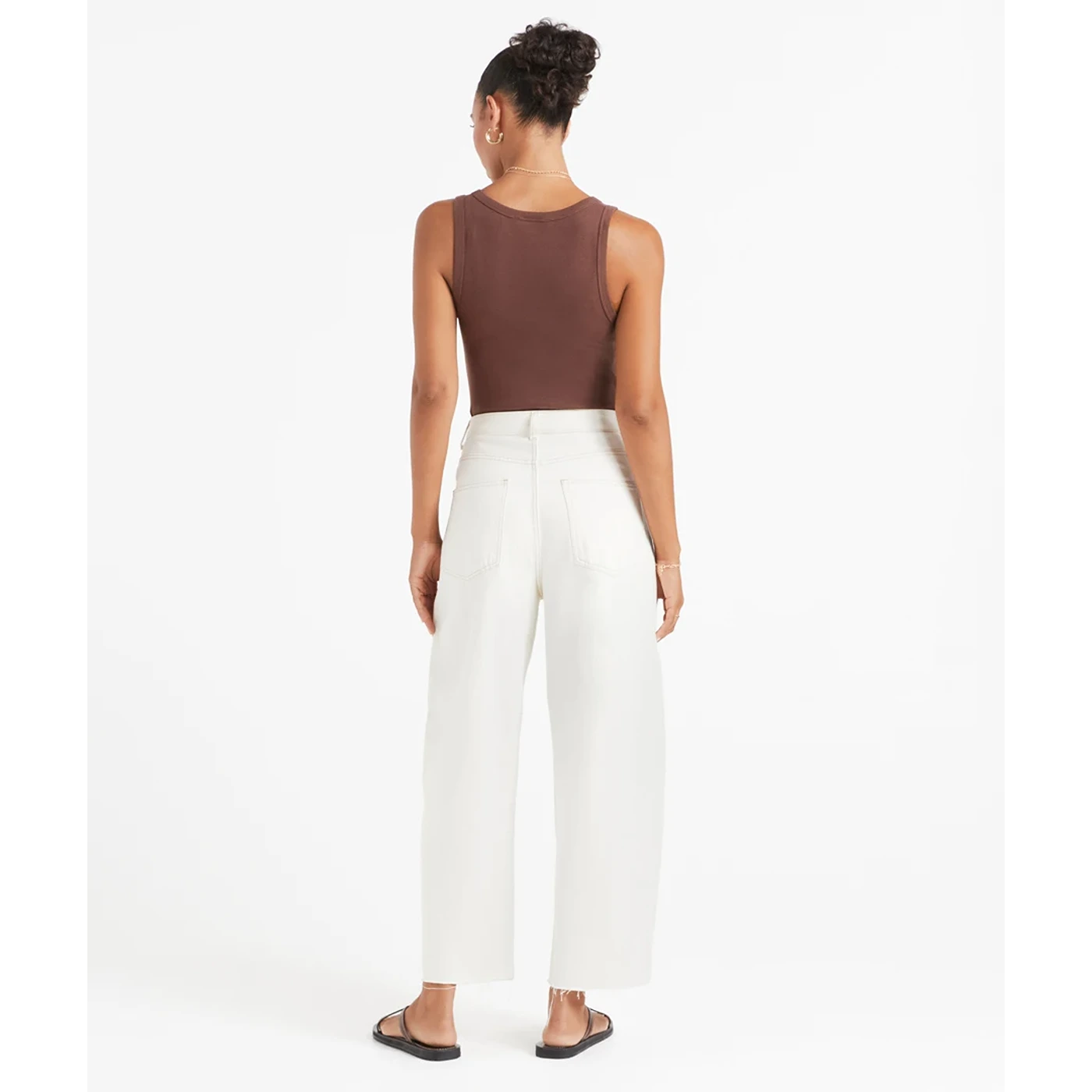 Ecru Barrel Jeans | Montivo Pakistan