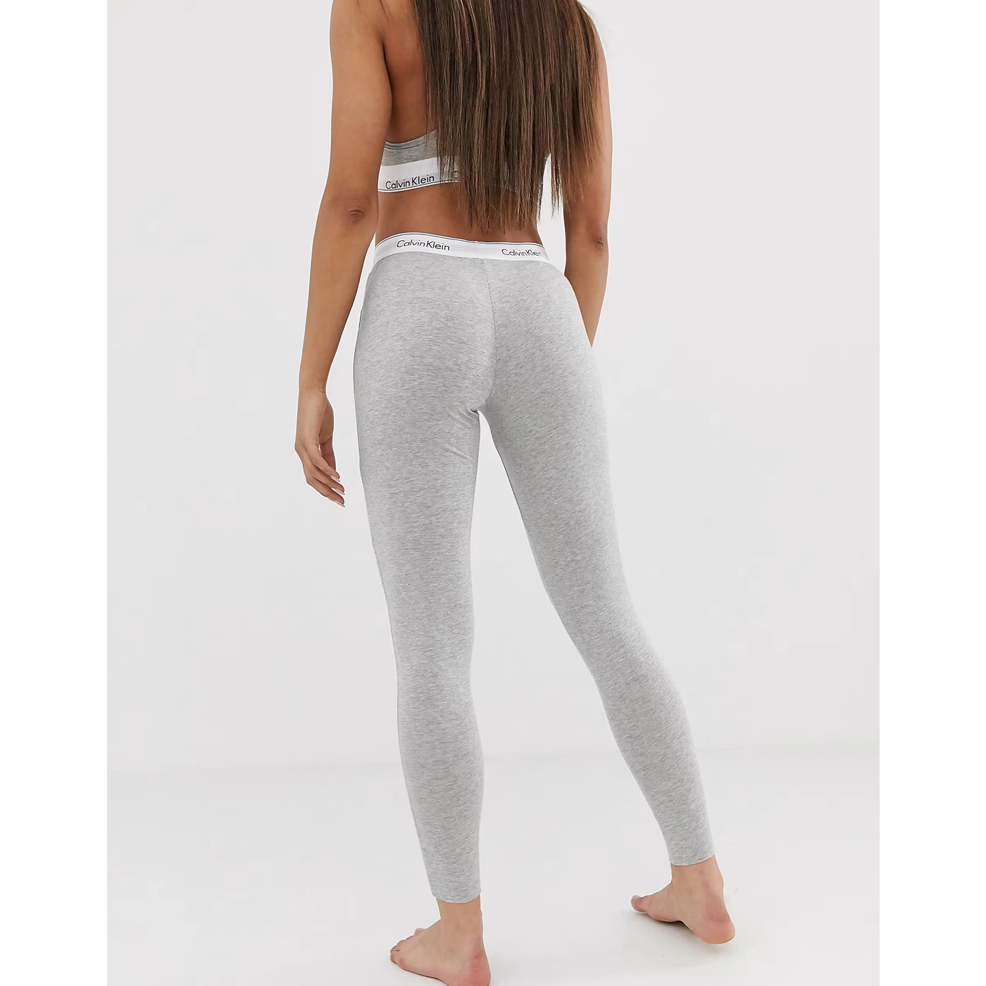 CK Grey Leggings + Bra Set | Montivo Pakistan