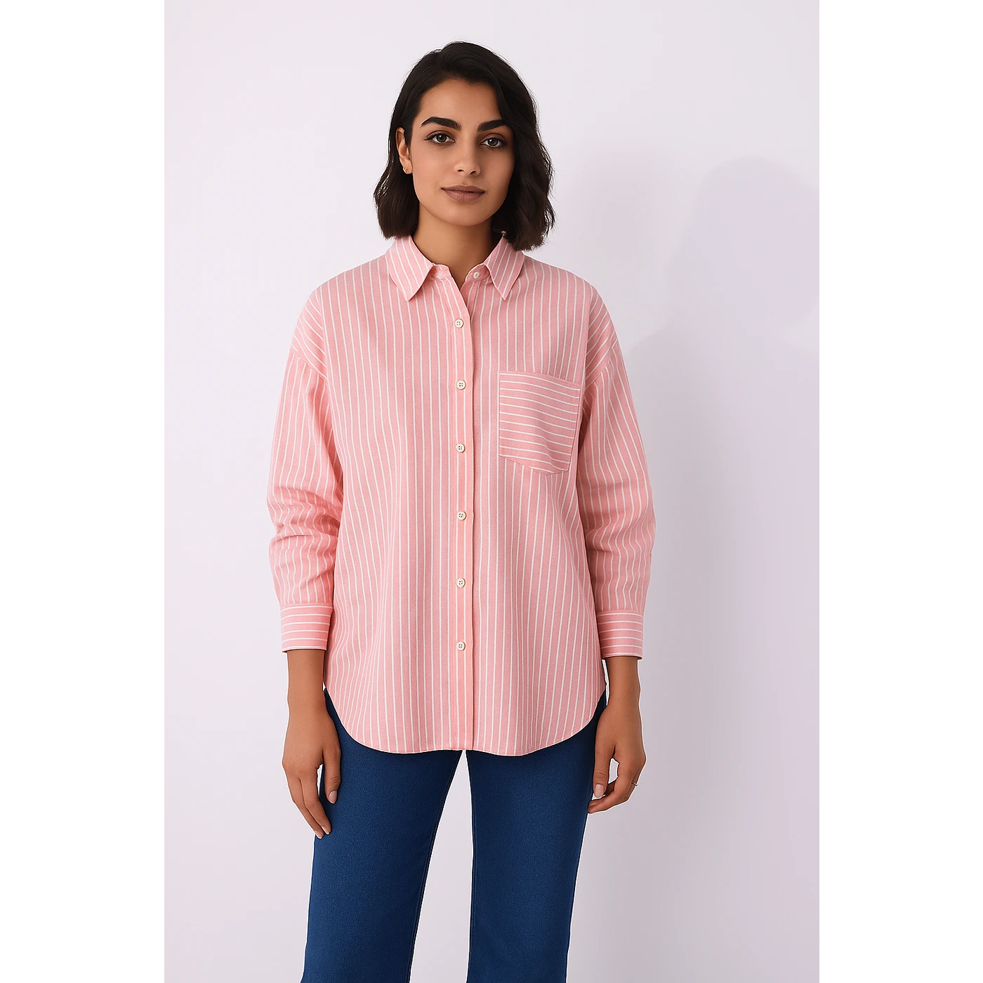 Pink Lining Oversized Shirt | Montivo Pakistan