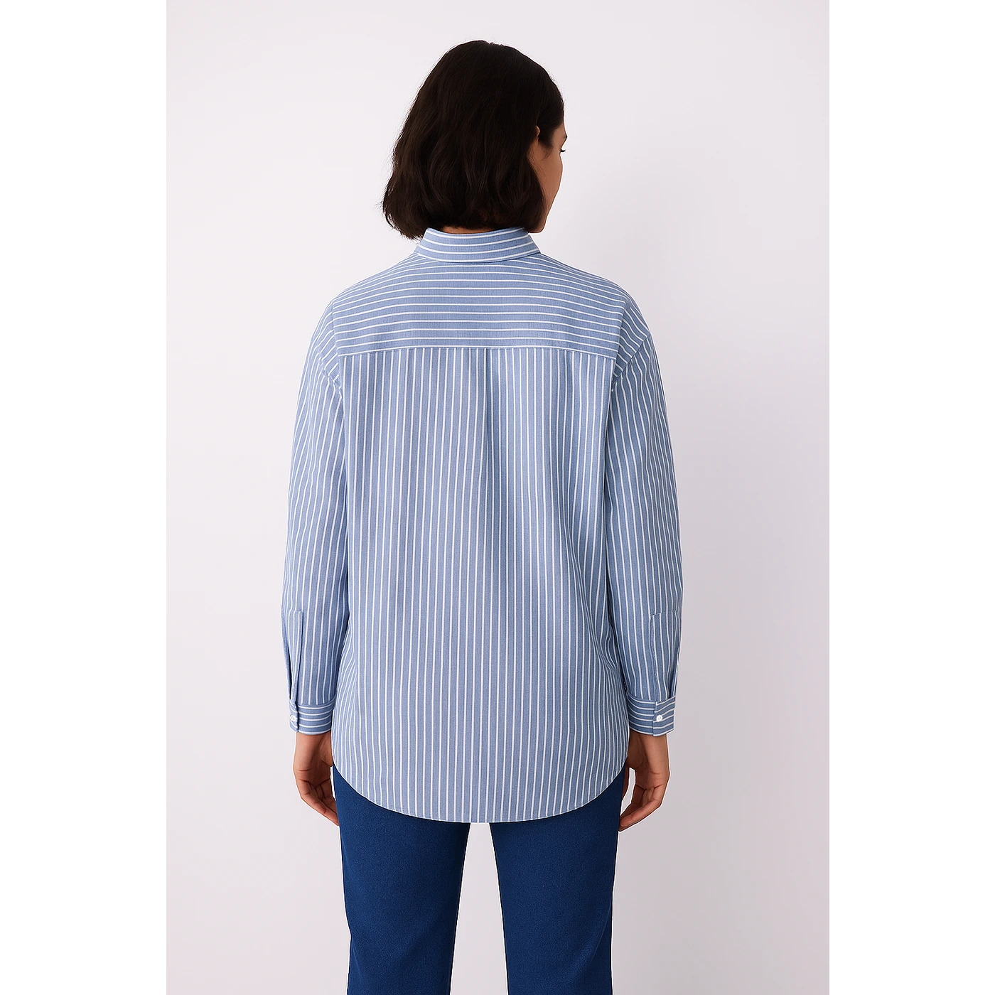 Light Blue Lining Oversized Shirt | Montivo Pakistan