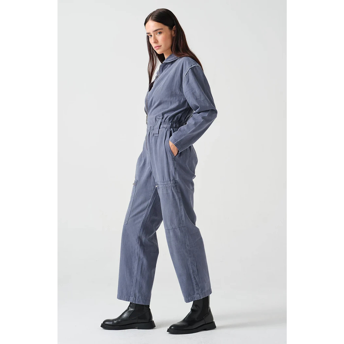 Blue Washed Denim Jumpsuit | Montivo Pakistan