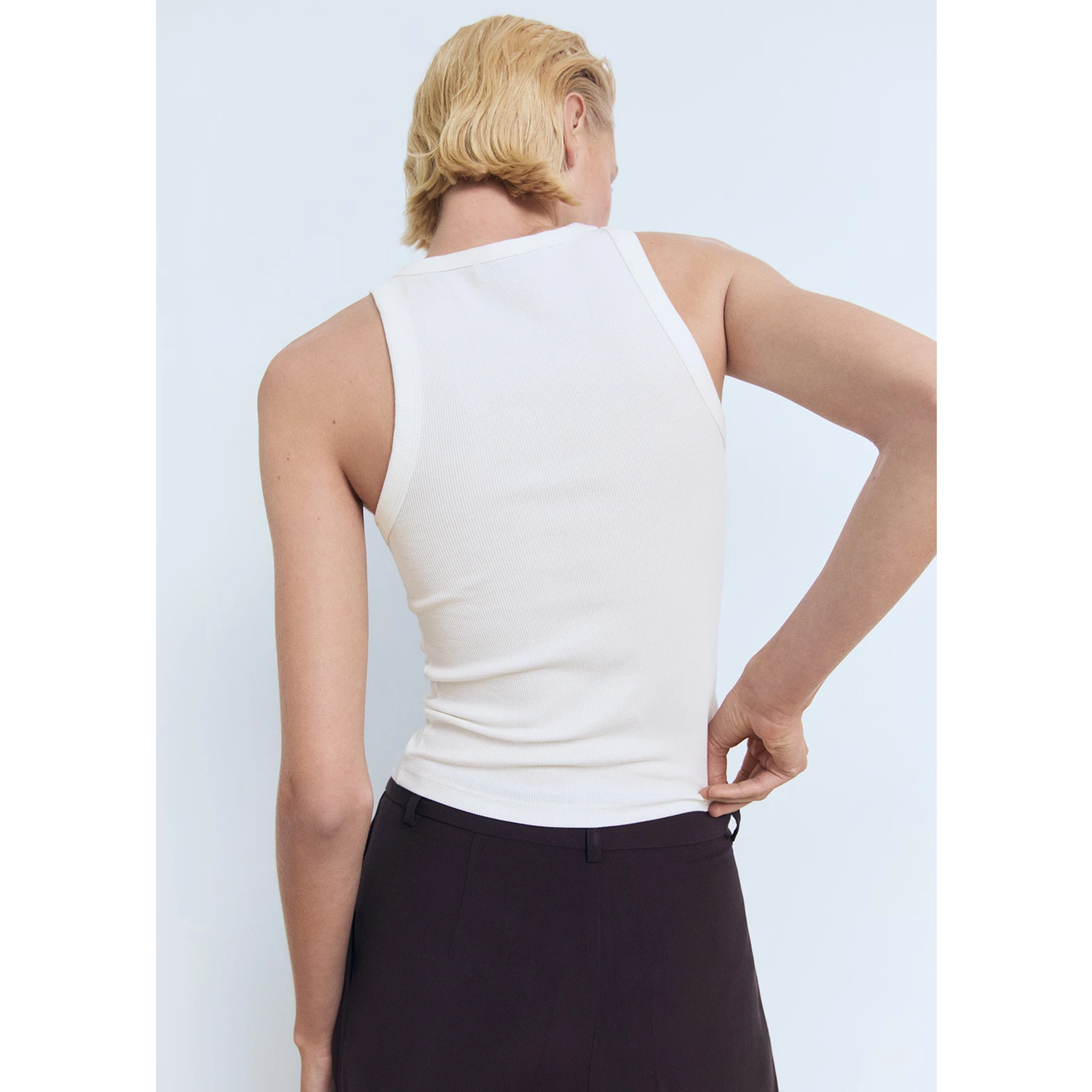 White Rib Tank Top | Montivo Pakistan