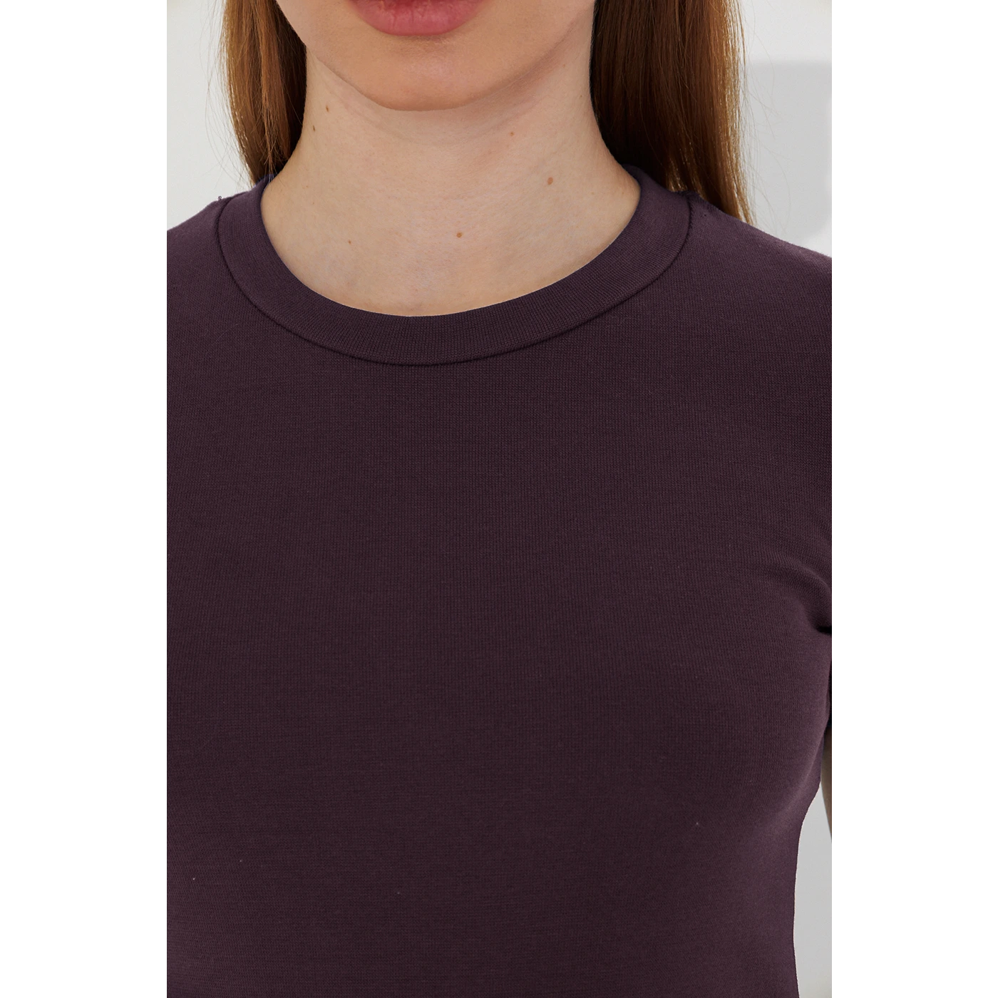 Muave Ribbed Fitted Tshirt | Montivo Pakistan